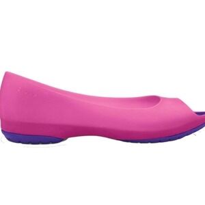 Crocs Carlie Ballet Open Toe Pink Purple Flats Women's Size 38 US 8